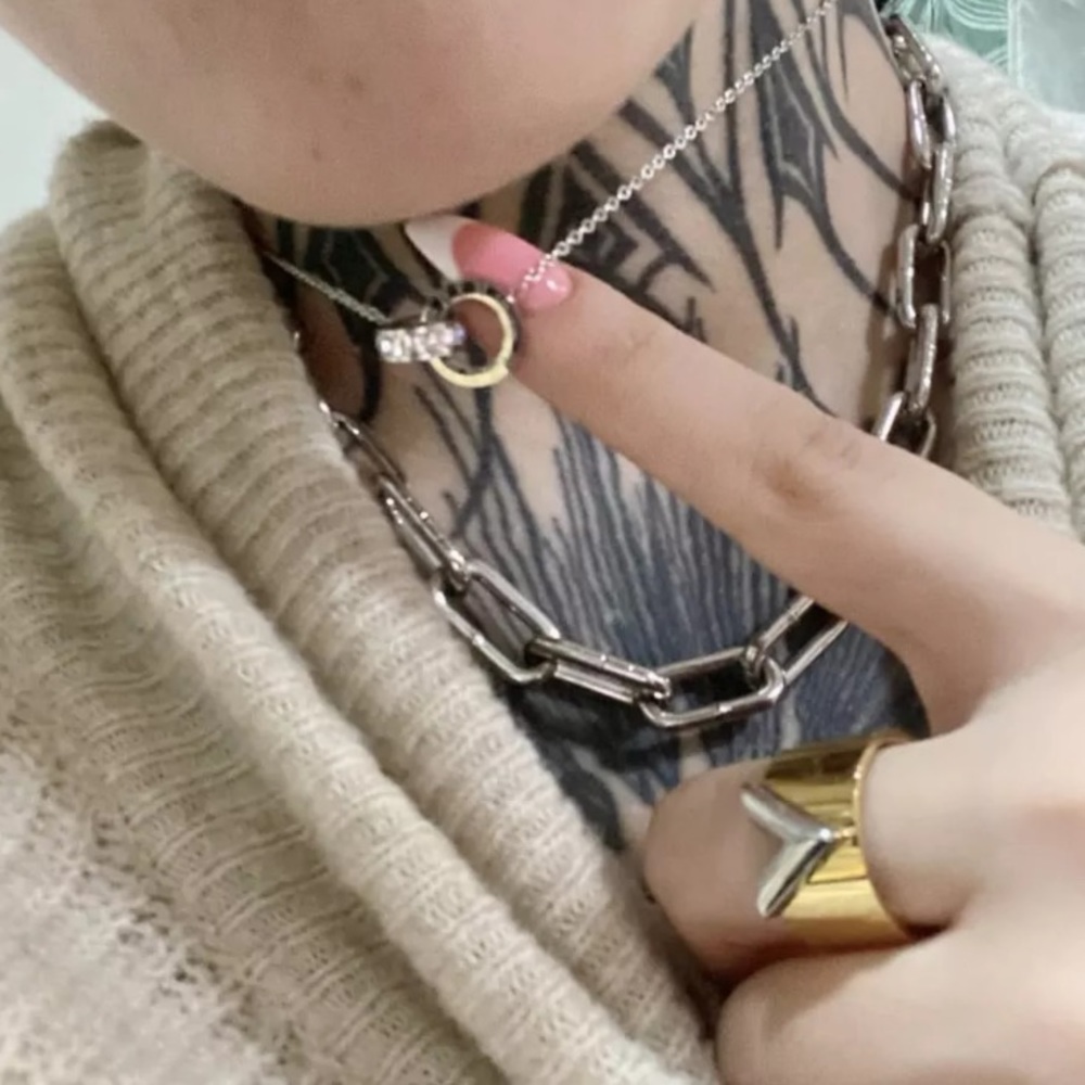 Dainty Numerals  Fashion Buckle Designer Casual Chic Necklace Basic Layered - Picture 9 of 16